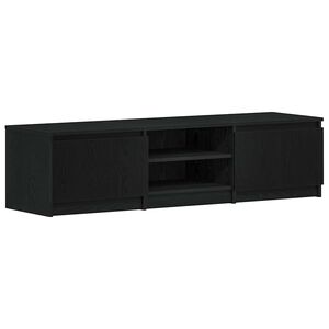 vidaXL Comodă TV din stejar negru 140x40x36 cm, lemn prelucrat