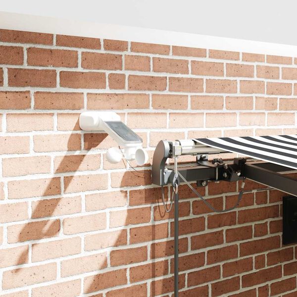 vidaXL Copertină retractabilă automat cu LED, antracit/alb, 450x300 cm