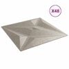 vidaXL Panouri de perete Stea 48 pcs Beton Star 50 x 50 cm Spumă XPS