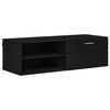 vidaXL Dulap din Lemn cu sertar Negru 100,5 x 39 x 30 cm Lemn compozit