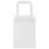vidaXL Pungi de hârtie 50 buc cu mânere albe 15x8x21 cm