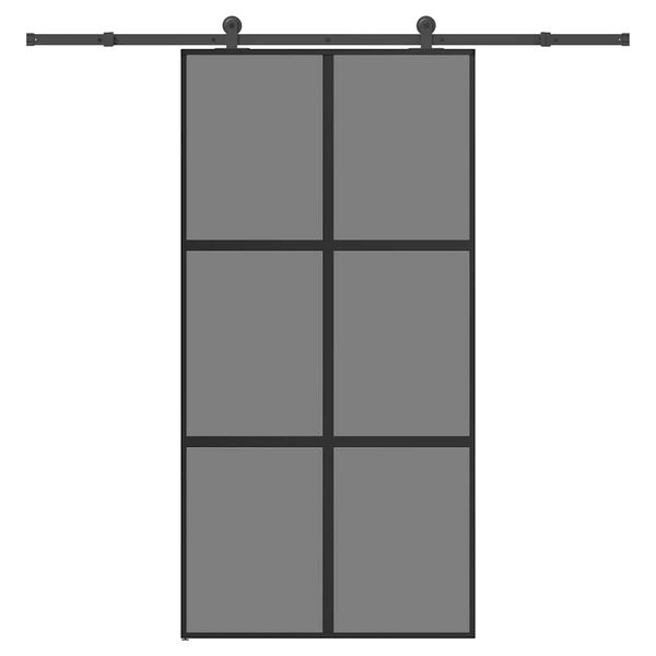 vidaXL Ușă glisantă cu set de feronerie sticlă temperată și aluminiu