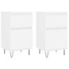 vidaXL Servante, 2 buc., alb, 40x35x70 cm, lemn prelucrat