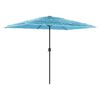 vidaXL Umbrelă soare de grădină st&acirc;lp din oțel, albastru 300x200x250cm