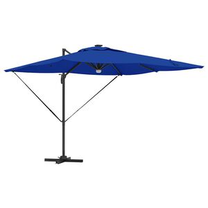 vidaXL Parasol Roma albastru 286 x 284 x 270 cm Aluminiu și poliester
