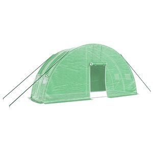 vidaXL Seră cu cadru din oțel, verde, 12 m&sup2;, 6x2x2,85 m