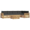 vidaXL Set de canapele de exterior 6 buc. Alb și antracit Poliester