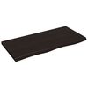 vidaXL Blat de baie, maro &icirc;nchis, 100x50x(2-4) cm, lemn masiv tratat