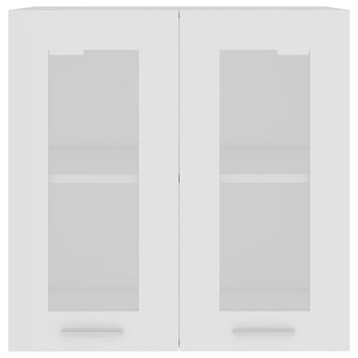 vidaXL Dulap de sticlă suspendat, alb, 60 x 31 x 60 cm, PAL
