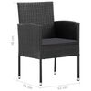 vidaXL Set mobilier de grădină, 9 piese, negru