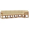 vidaXL Set de canapele de exterior 6 buc. Natural și Bej