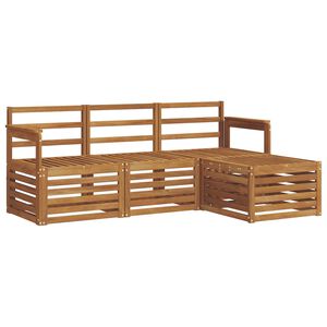 vidaXL Set de canapele de exterior 4 pcs natural