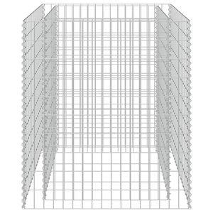 vidaXL Strat &icirc;nălțat gabion, 90 x 90 x 100 cm, oțel galvanizat