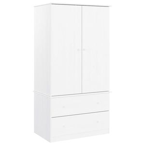 vidaXL Dulap &bdquo;ALTA&rdquo;, alb, 90x55x170 cm, lemn masiv de pin
