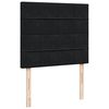 vidaXL Pat box spring cu saltea, negru, 120x190 cm, catifea