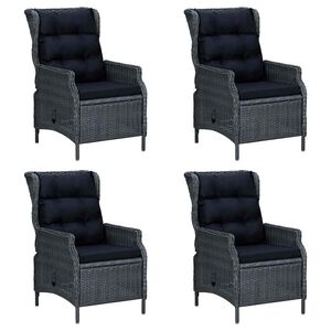 vidaXL Set mobilier de grădină, 5 piese, gri &icirc;nchis