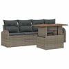 vidaXL Set de canapele pentru grădină 5 pcs Gri Rattan poli