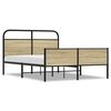 vidaXL Cadru de pat fără saltea 140x190 cm Lemn derivat stejar Sonoma