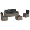 vidaXL Set mobilier grădină cu perne, 6 piese, gri, poliratan