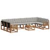 vidaXL Set de canapele de exterior 11 pcs Gri natural și deschis