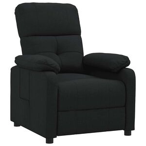 vidaXL Fotoliu rabatabil, negru, material textil