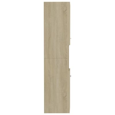 vidaXL Dulap de baie, stejar sonoma, 30x30x130 cm, lemn prelucrat