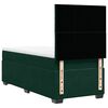 vidaXL Pat box spring cu saltea, verde &icirc;nchis, 90x200 cm, catifea