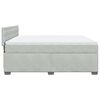 vidaXL Pat box spring cu saltea, gri deschis, 180x200 cm, catifea