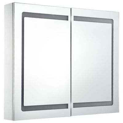 vidaXL Dulap de baie cu oglindă și LED, 80 x 12,2 x 68 cm