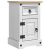 vidaXL Noptieră Corona Alb 35 x 32,5 x 58 cm Lemn de pin masiv