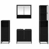 vidaXL Set de mobilier pentru baie 4 pcs Stejar Negru Lemn compozit