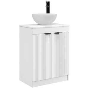 vidaXL Mobilă de baie cu chiuvetă Alb 54 x 35 x 83 cm Lemn prelucrat