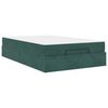 vidaXL Cadru de pat cu saltea 2 buc. Verde Catifea