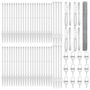 vidaXL St&acirc;lp de gard. Argintiu