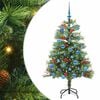 vidaXL Brad de Crăciun artificial Verde 150 cm PVC și Metal