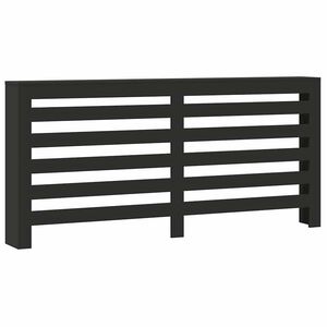 vidaXL Mască pentru calorifer, negru, 175x20x82 cm, lemn prelucrat