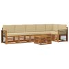 vidaXL Set de canapele de exterior 7 buc. Natural și Bej Poliester