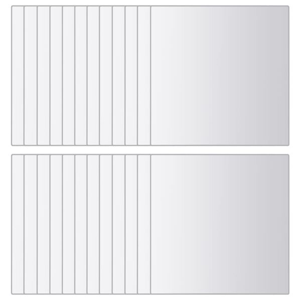 vidaXL Plăci pentru oglindă, sticlă, pătrat, 24 buc.