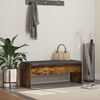 vidaXL Bancă pentru hol cu pernă Stejar fumuriu 103 x 38 x 40 cm