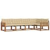 vidaXL Set de canapele de exterior cu pernă 5 pcs Natural și Bej