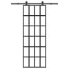 vidaXL Ușă glisantă cu set feronerie, 76x205 cm, sticlă ESG/aluminiu