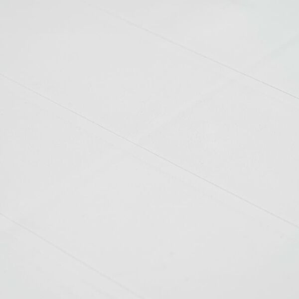 vidaXL Masă de grădină, albă, 79x79x72 cm, plastic, aspect ratan