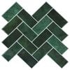 vidaXL Plăcuță &icirc;n Zigzag 50 buc. Verde &icirc;nchis 30 x 30 cm