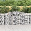 vidaXL Coșuri gabion arcuite 10 buc, 400x50x100/120 cm fier galvanizat