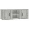 vidaXL Comodă TV, gri beton, 100x31,5x35 cm, lemn prelucrat