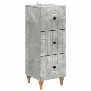 vidaXL Dulap cu sertare Gri Beton 33 x 34,5 x 90 cm Lemn prelucrat