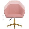 vidaXL Scaun de bucătărie pivotant, roz, catifea