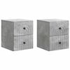 vidaXL Dulap de noapte suspendat 2 buc. Gri Beton 33 x 34,5 x 40 cm