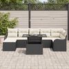 vidaXL Set de canapele pentru grădină cu pernă 8 pcs Negru Rattan poli