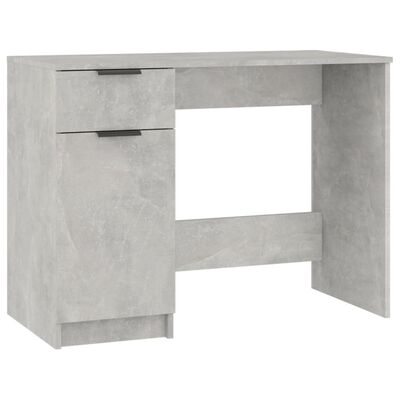 vidaXL Birou, gri beton, 100x50x75 cm, lemn prelucrat